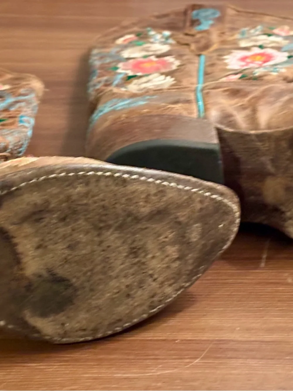 Macie Bean Leather “Never Promised You A Rose Garden” Embroidered Western Boots